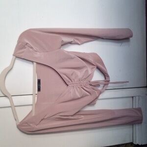 Women Blouse Top with Tie Front And Open Tummy. Bridge. Size Medium. Gently Used